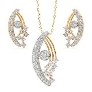 Baxter Round Diamond Pendant Set